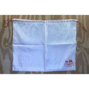 Coach White Dustbag 18 x 15 Drawstring